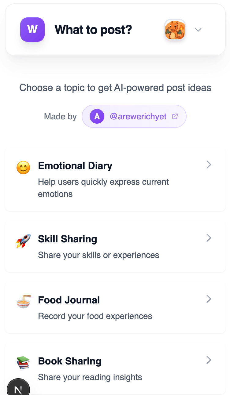 What To Post - Farcaster Mini Apps